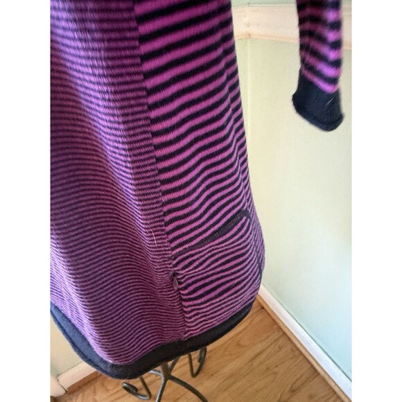 Title Nine Sweater Dress Women's XS Purple Pink Synergy Stripe Knit Hiking - Picture 4 of 9